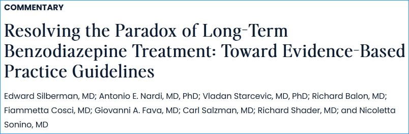 Resolving the Paradox of Long-Term Benzodiazepine Treatment: Toward Evidence-Based Practice Guidelines